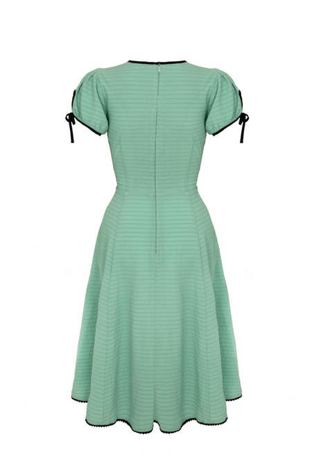 Robe mi-longue Rockabilly de Hell Bunny - Casey Dress - XS à 4XL - pour Femme - vert/noir - hell bunny - View 2