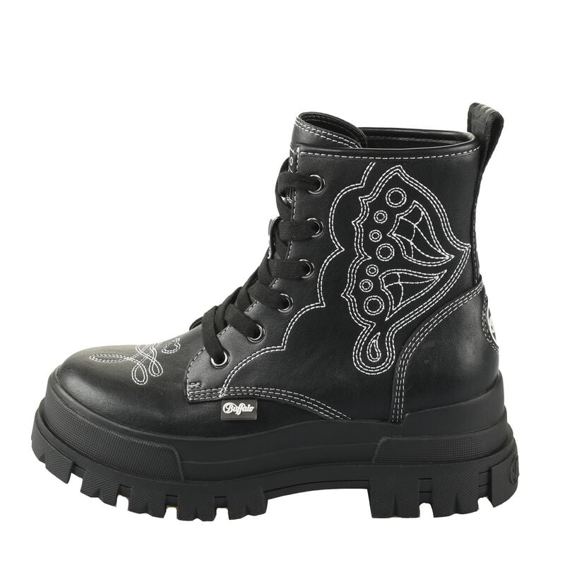 Bottes  de Buffalo - ASPHA RLD WEST - EU36 à EU40 - pour Femme - noir/blanc - Buffalo