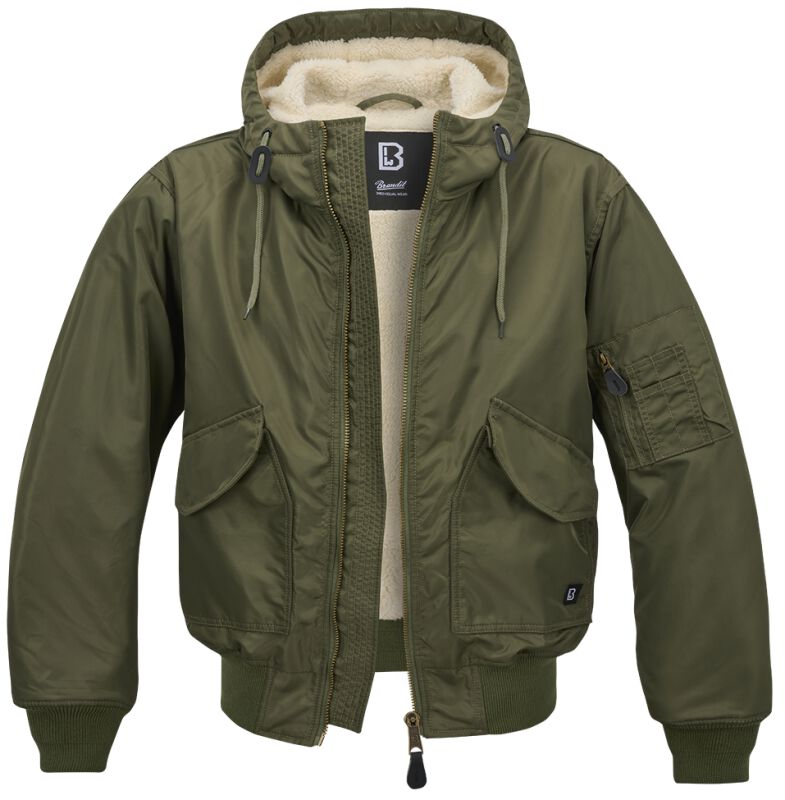 Veste mi-saison  de Brandit - CWU À Capuche - S à XXL - pour Homme - olive - Brandit