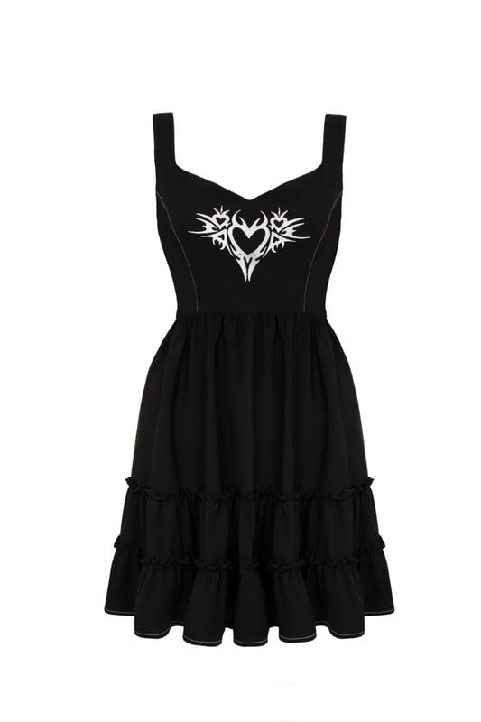 Robe courte  de Hell Bunny - Mercy Dress - S à M - pour Femme - noir - hell bunny