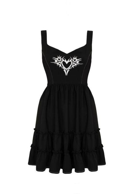 Robe courte  de Hell Bunny - Mercy Dress - S à M - pour Femme - noir - hell bunny