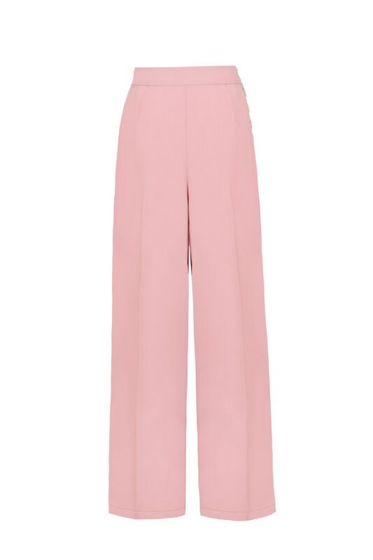 Pantalon en toile  de Hell Bunny - Giselle Trousers - XS à L - pour Femme - rose clair - hell bunny