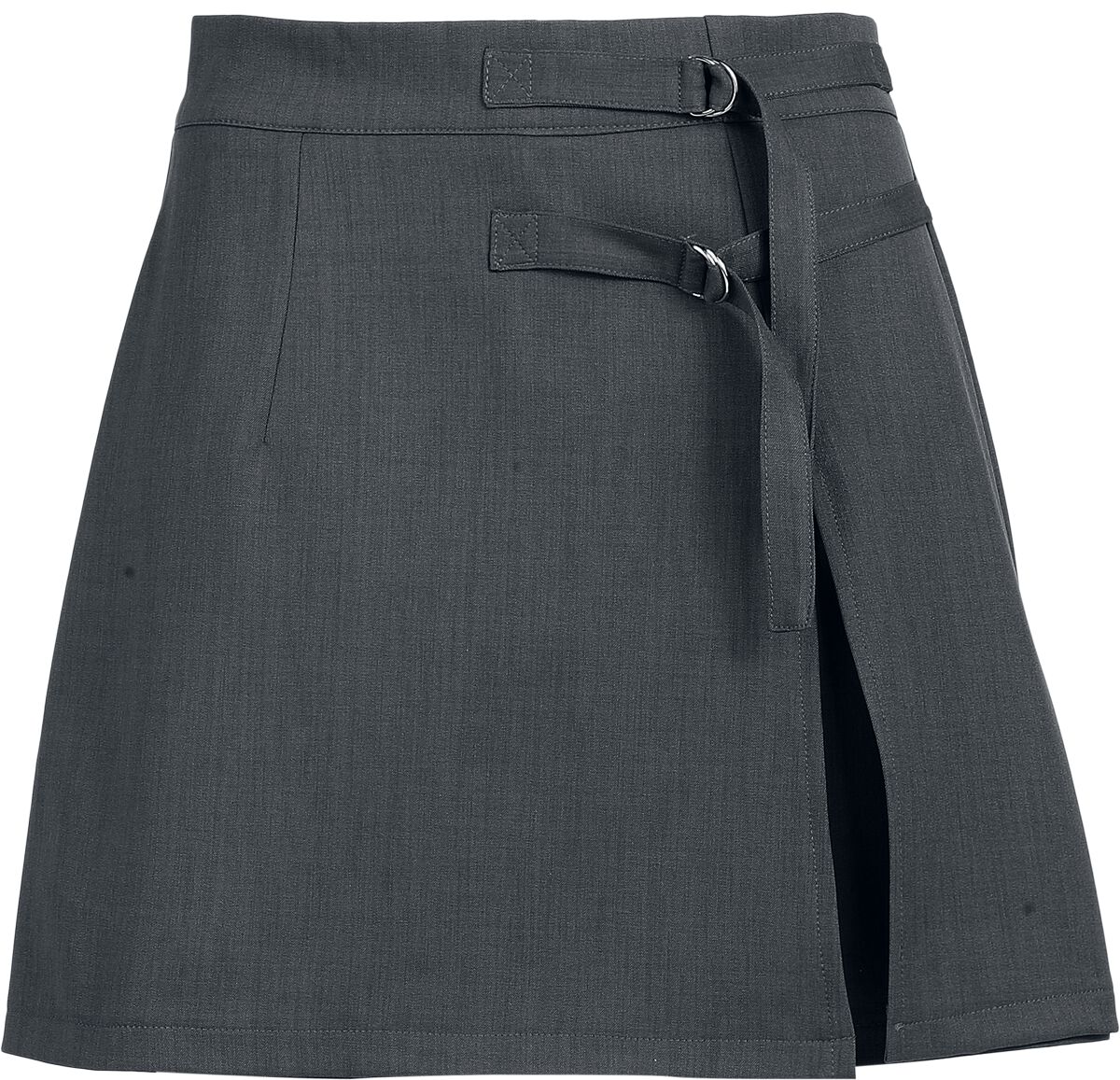 Short Rockabilly de Hell Bunny - Traxler - Skort (Jupe Short) - XS à S - pour Femme - gris - hell bunny