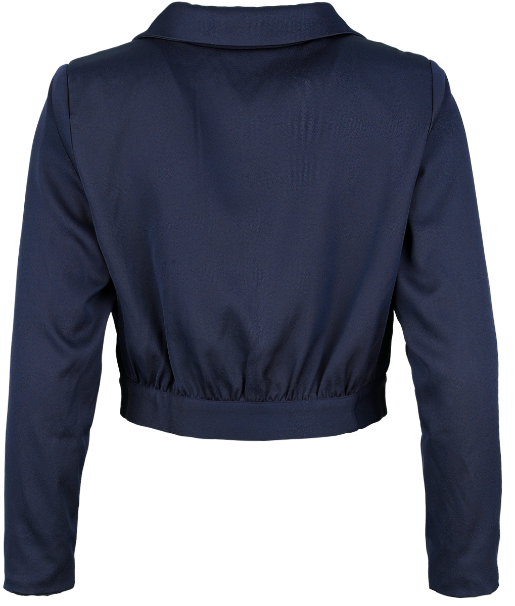 Blazer Rockabilly de Banned Retro - Robyn Plain Jacket - S à 4XL - pour Femme - bleu - Banned Retro - View 2