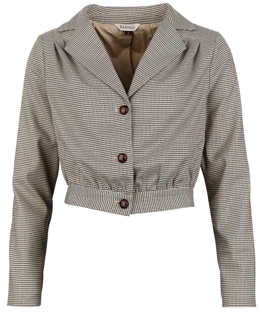 Blazer Rockabilly de Banned Retro - Robin Houndstoot Jacket - S à XXL - pour Femme - marron - Banned Retro
