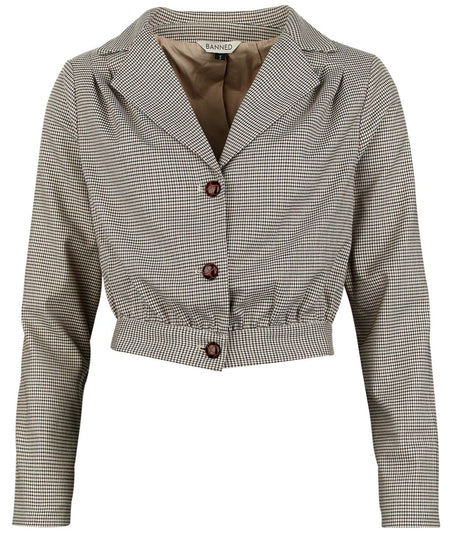 Blazer Rockabilly de Banned Retro - Robin Houndstoot Jacket - S à XXL - pour Femme - marron - Banned Retro