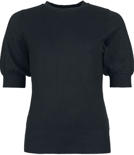Pull tricoté Rockabilly de Banned Retro - S à XL - pour Femme - noir - Banned Retro