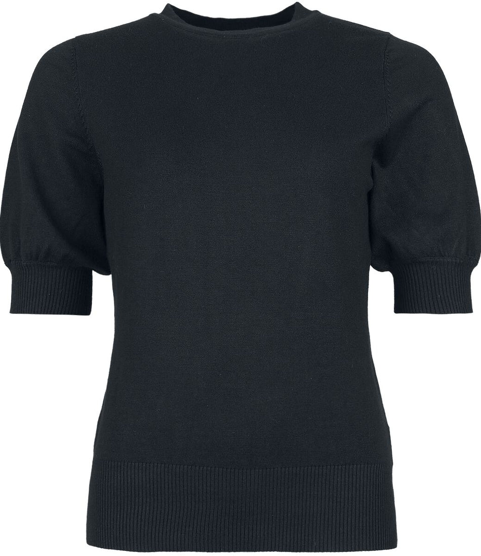Pull tricoté Rockabilly de Banned Retro - S à XL - pour Femme - noir - Banned Retro