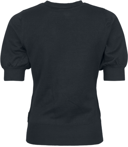 Pull tricoté Rockabilly de Banned Retro - S à XL - pour Femme - noir - Banned Retro - View 2