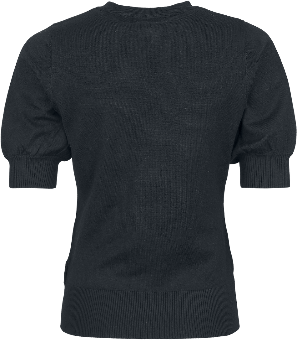 Pull tricoté Rockabilly de Banned Retro - S à XL - pour Femme - noir - Banned Retro - View 2