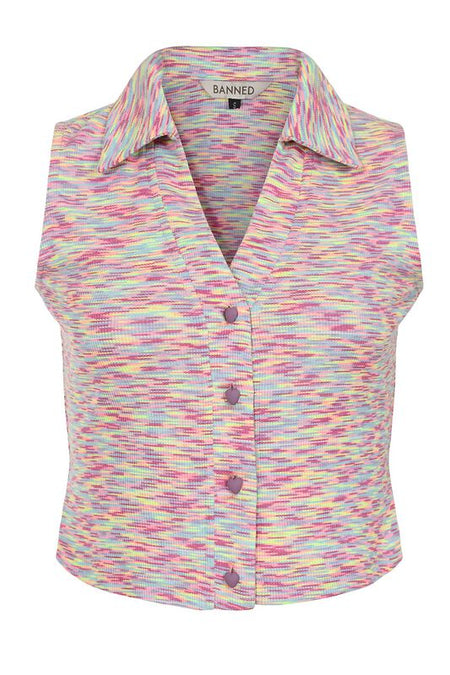 Top Rockabilly de Banned Alternative - Roxy Top - XS à L - pour Femme - multicolore - Banned Alternative