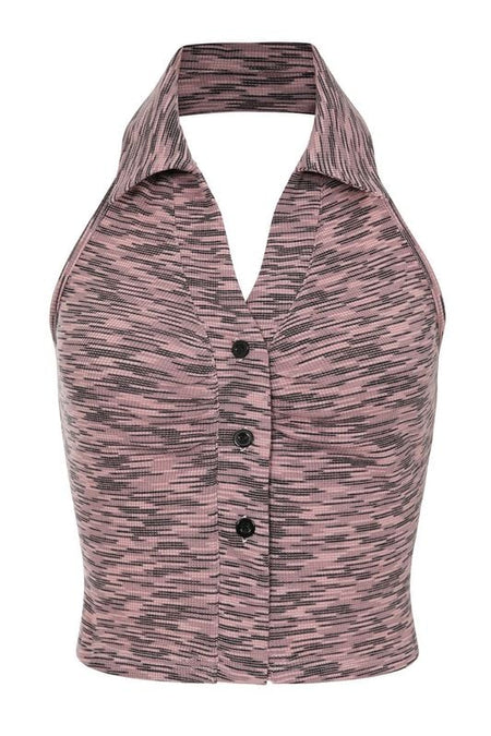 Top Rockabilly de Banned Alternative - Sasha Top - XS à XL - pour Femme - noir/rose - Banned Alternative