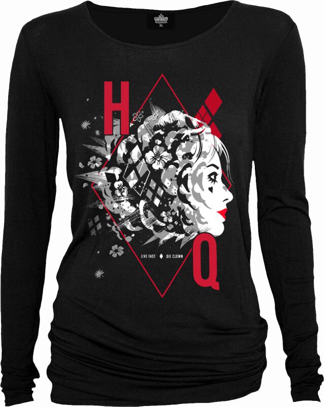 T-shirt manches longues  de Batman - Harley Quinn - M - pour Femme - noir - Batman