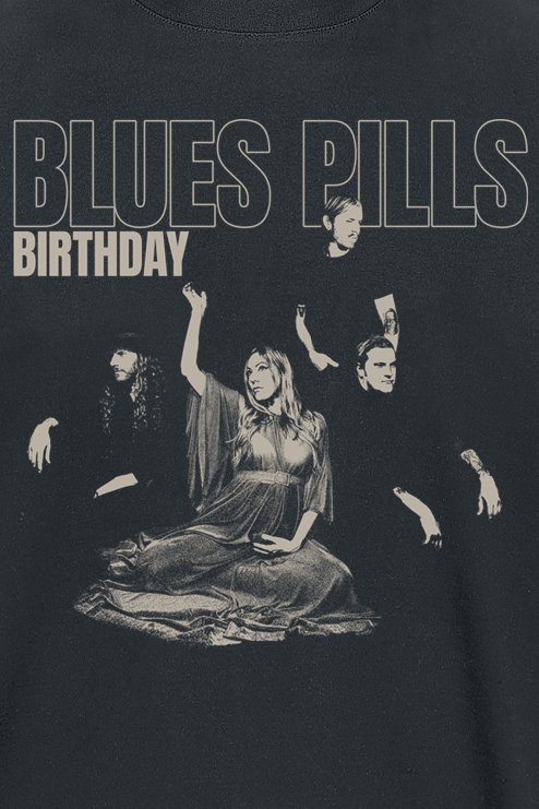 T-Shirt Manches courtes  de Blues Pills - Birthday Outline - S à XXL - pour Homme - noir - Blues Pills - View 2