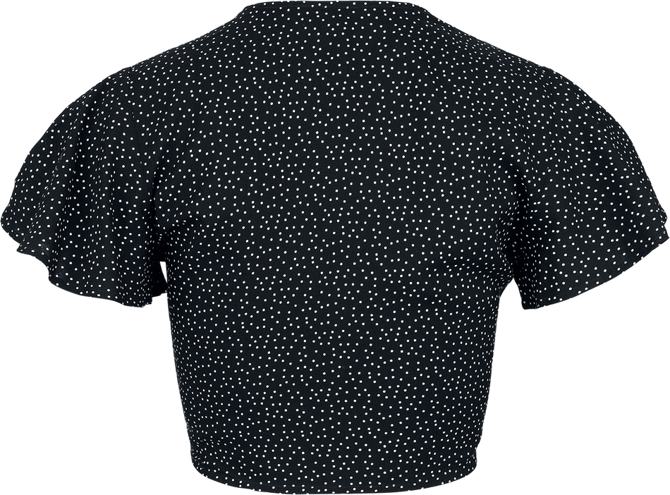 Chemisier Rockabilly de Banned Retro - Lola - Crop Top - XS à 4XL - pour Femme - noir/blanc - Banned Retro - View 2