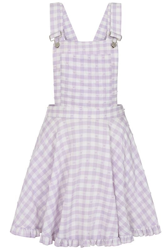 Robe courte Rockabilly de Banned Alternative - Kairi Gingham Dress - XS à S - pour Femme - violet/blanc - Banned Alternative