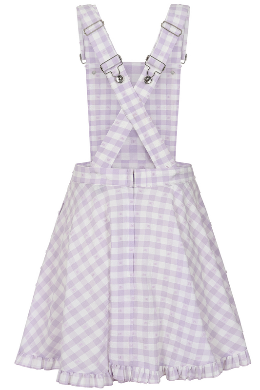 Robe courte Rockabilly de Banned Alternative - Kairi Gingham Dress - XS à S - pour Femme - violet/blanc - Banned Alternative - View 2