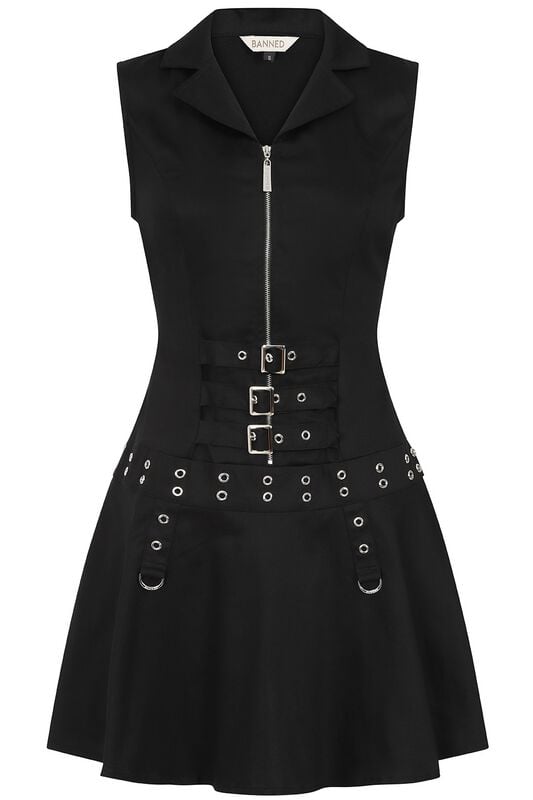 Robe courte Gothic de Banned Alternative - Astrid Dress - XS à XL - pour Femme - noir - Banned Alternative