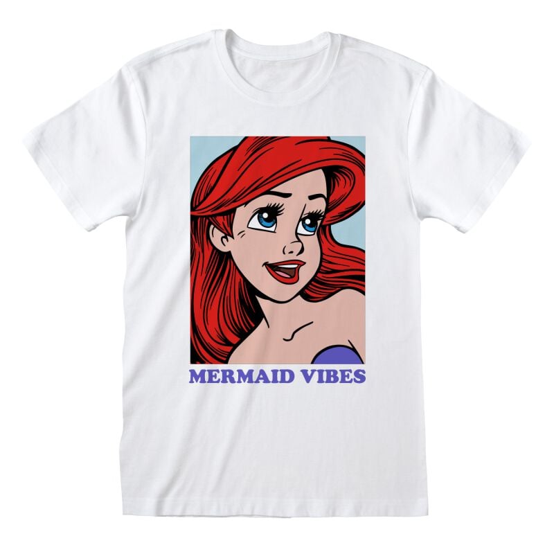 T-Shirt Manches courtes Disney de La Petite Sirène - Disney - La Petite Sirène - Mermaid Vibes - M - pour Femme - blanc - La Petite Sirène
