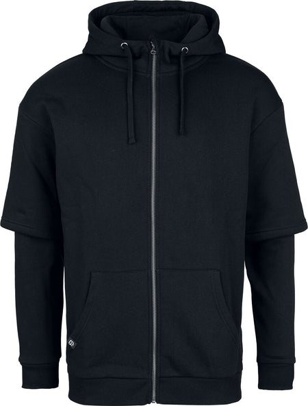 Sweat-shirt zippé à capuche  de RED by EMP - Veste en Sweat Look Multi-Couches - S à XXL - pour Homme - noir - RED by EMP