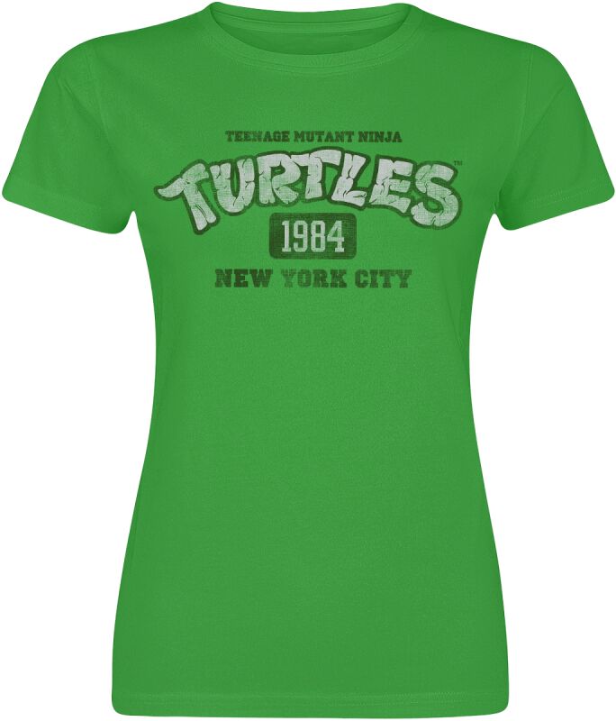 T-Shirt Manches courtes  de Les Tortues Ninja - NY 1984 - S à XL - pour Femme - vert - Les Tortues Ninja
