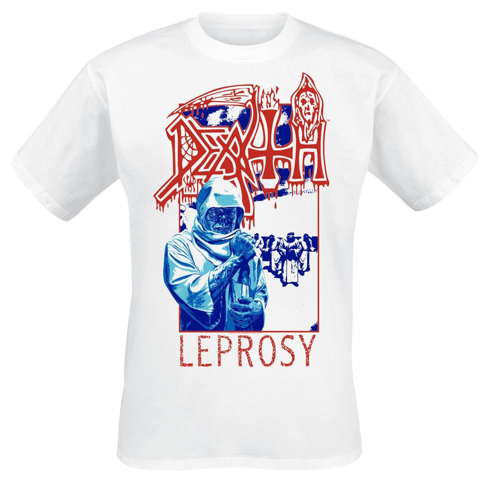 T-Shirt Manches courtes  de Death - Leprosy Posterized - S à XXL - pour Homme - blanc - Death