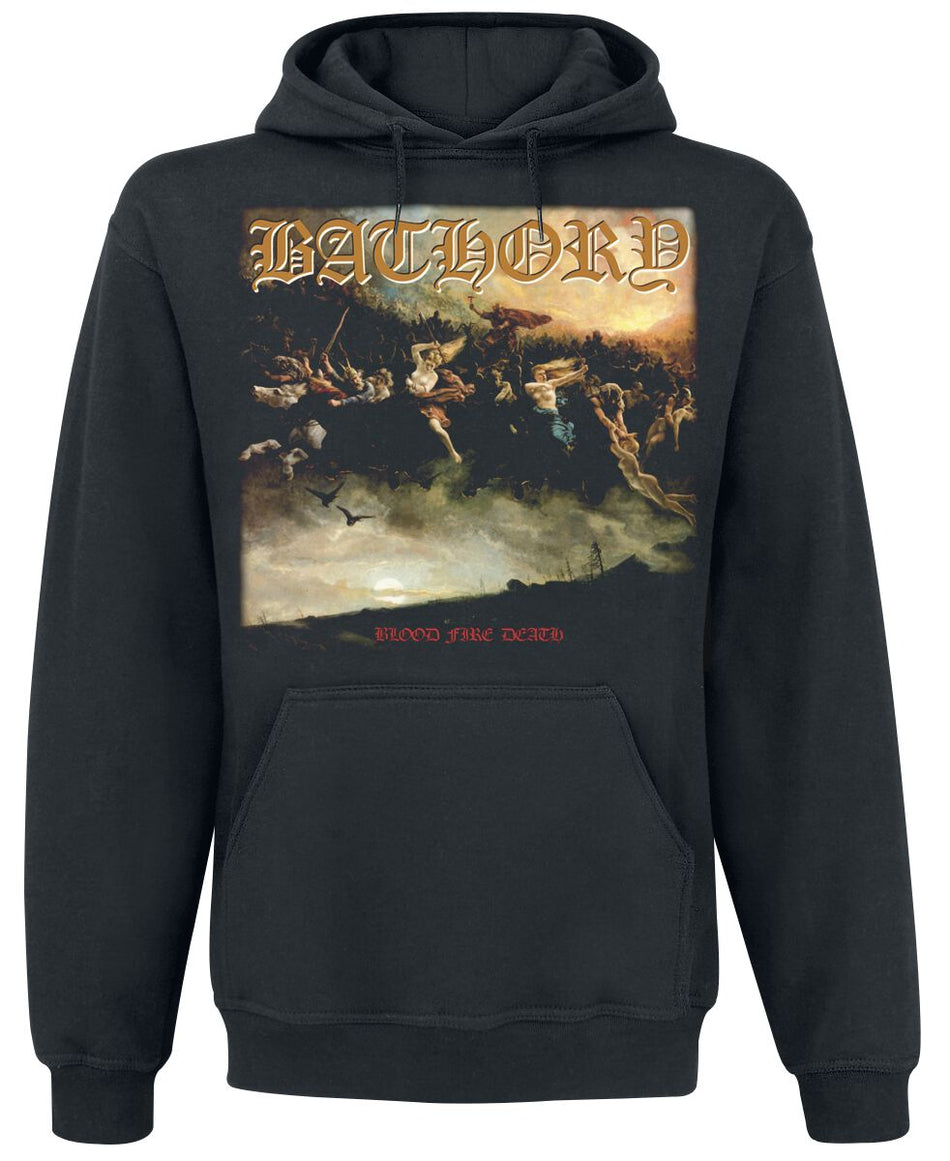 Sweat-shirt à capuche  de Bathory - Blood Fire Death - S à XXL - pour Homme - noir - Bathory