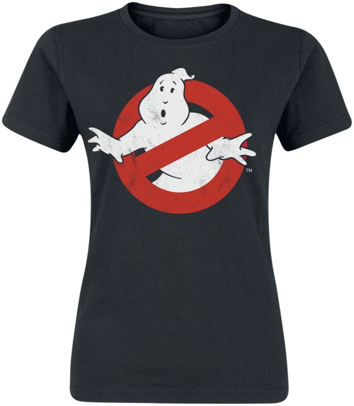T-Shirt Manches courtes  de SOS Fantômes - Logo Délavé - S à XXL - pour Femme - noir - SOS Fantômes