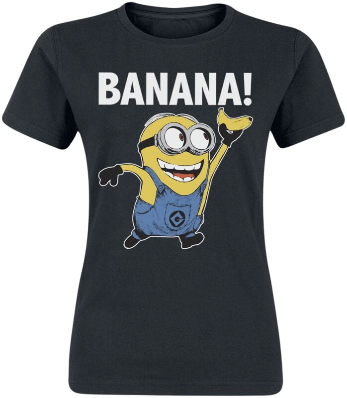 T-Shirt Manches courtes  de Les Minions - Banana! - S à XXL - pour Femme - noir - Les Minions
