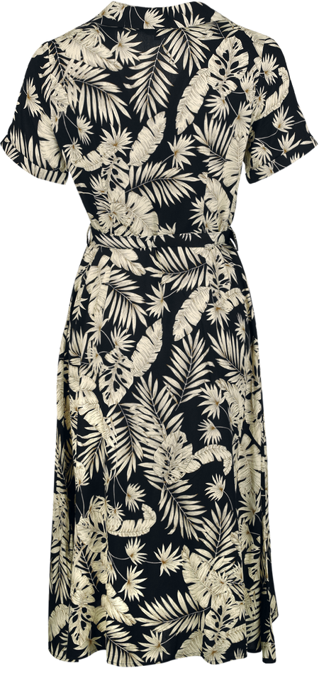 Robe mi-longue Rockabilly de Banned Retro - Yvette Dress - XS à 4XL - pour Femme - noir/marron - Banned Retro - View 2