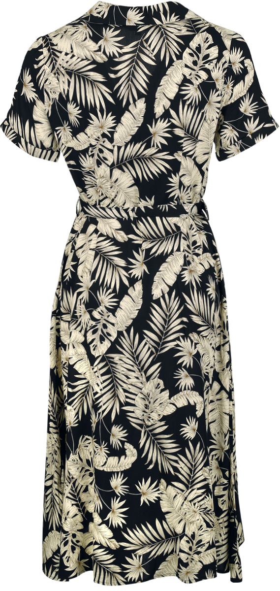 Robe mi-longue Rockabilly de Banned Retro - Yvette Dress - XS à 4XL - pour Femme - noir/marron - Banned Retro - View 2