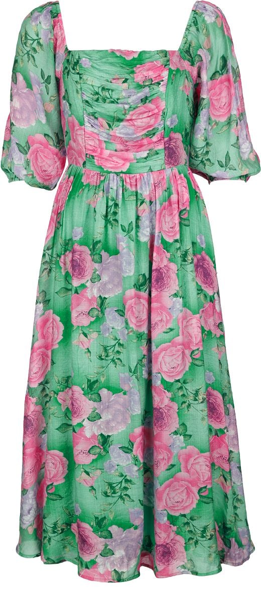 Robe longue Rockabilly de Banned Retro - Sandy Flower Dress - XS à 4XL - pour Femme - vert/rose - Banned Retro