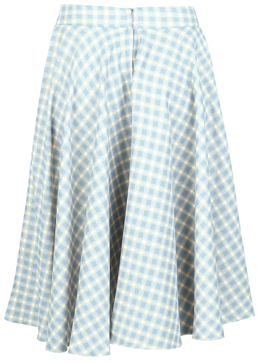 Jupe mi-longue Rockabilly de Banned Retro - Cary Blue - Jupe à Carreaux - XS à XL - pour Femme - bleu/blanc - Banned Retro - View 2
