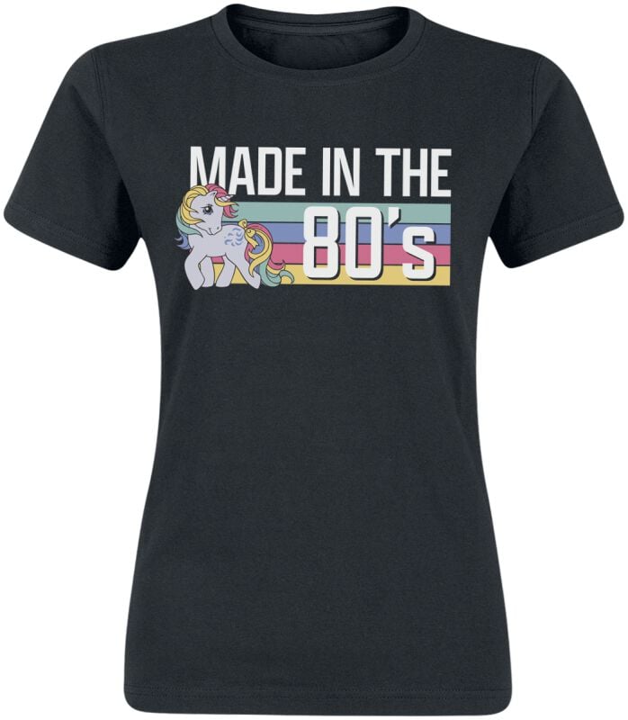 T-Shirt Manches courtes  de My Little Pony - Made in the 80's - S à XXL - pour Femme - noir - My Little Pony
