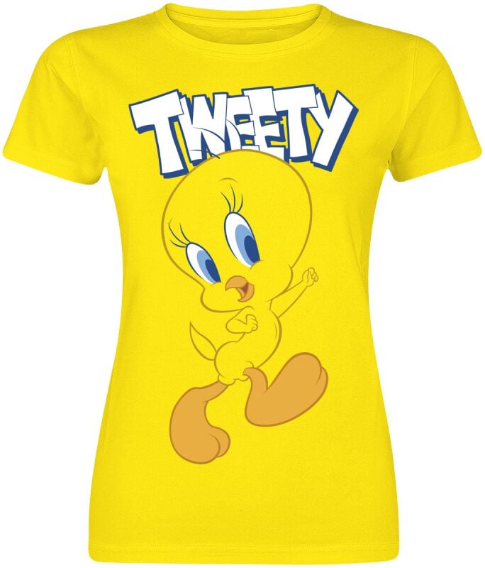 T-Shirt Manches courtes  de Looney Tunes - Titi - S à XXL - pour Femme - jaune - Looney Tunes