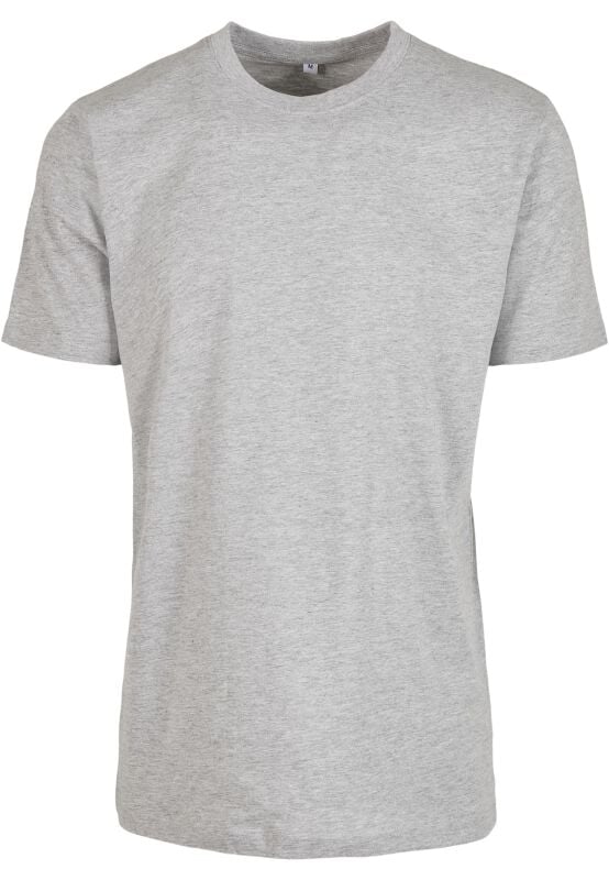 T-Shirt Manches courtes  de Build Your Brand - T-Shirt Col Rond - S à XXL - pour Homme - gris chiné - Build Your Brand