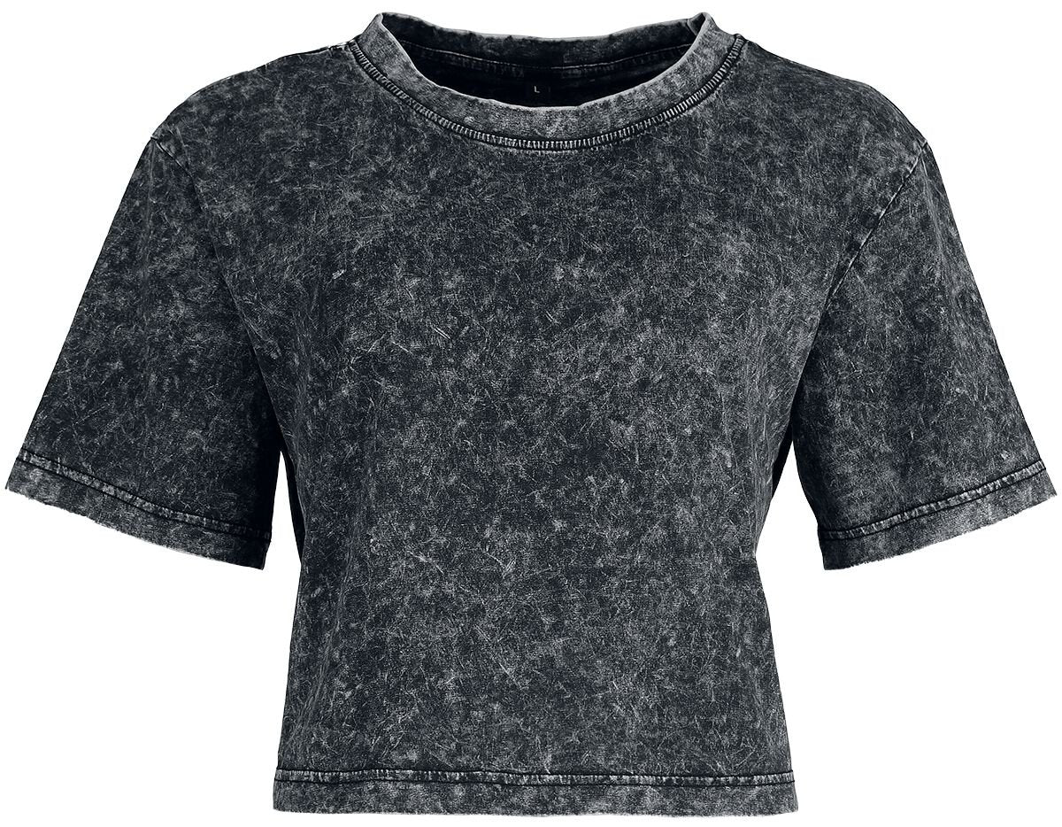 T-Shirt Manches courtes  de Build Your Brand - T-Shirt Court Délavé - S à XL - pour Femme - gris - Build Your Brand