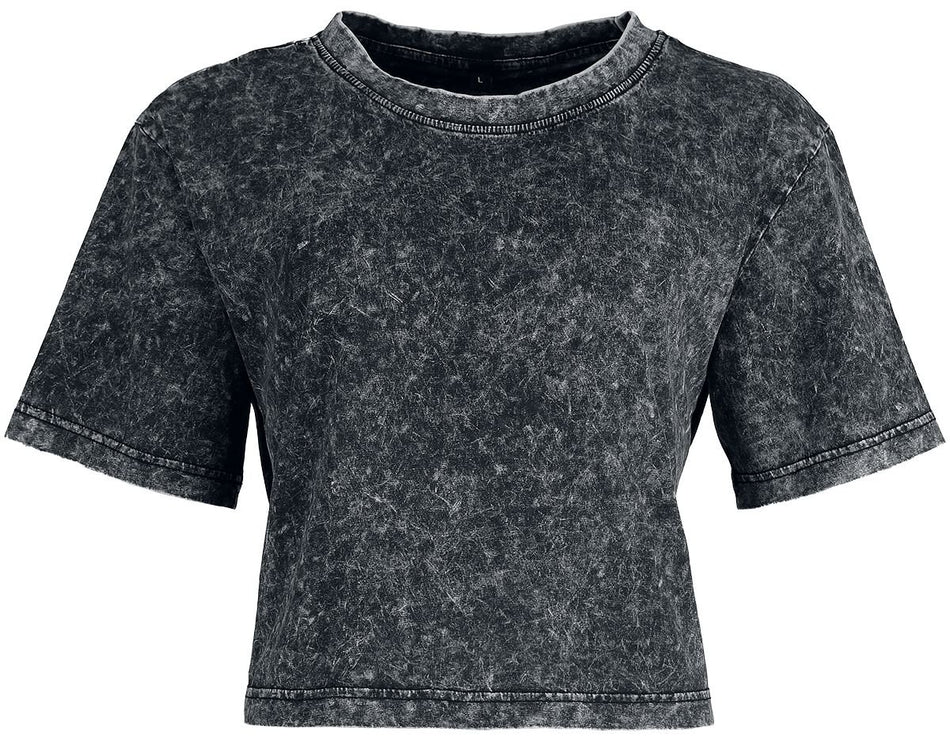 T-Shirt Manches courtes  de Build Your Brand - T-Shirt Court Délavé - S à XL - pour Femme - gris - Build Your Brand