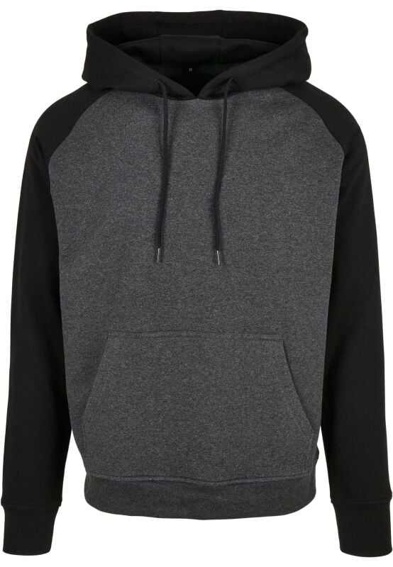 Sweat-shirt à capuche  de Build Your Brand - Sweat à Capuche Raglan Basique - S à M - pour Homme - gris/noir - Build Your Brand