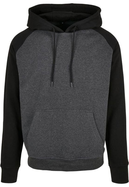 Sweat-shirt à capuche  de Build Your Brand - Sweat à Capuche Raglan Basique - S à M - pour Homme - gris/noir - Build Your Brand