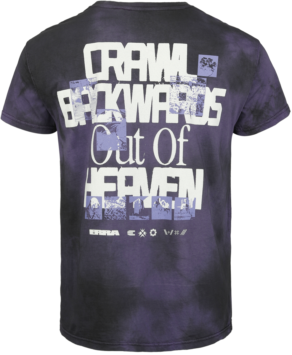 T-Shirt Manches courtes  de Erra - Crawl Backwards - S à 3XL - pour Homme - lilas/noir - Erra - View 2