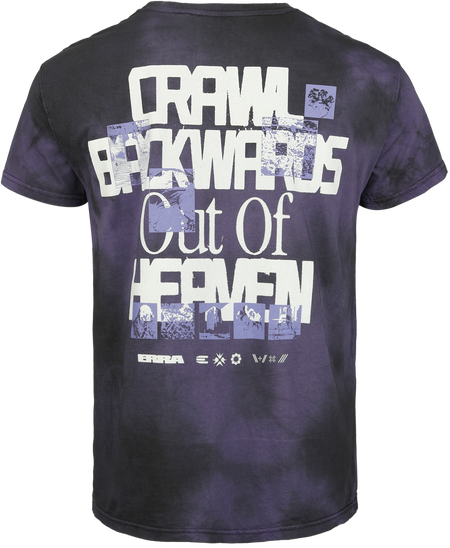 T-Shirt Manches courtes  de Erra - Crawl Backwards - S à 3XL - pour Homme - lilas/noir - Erra - View 2