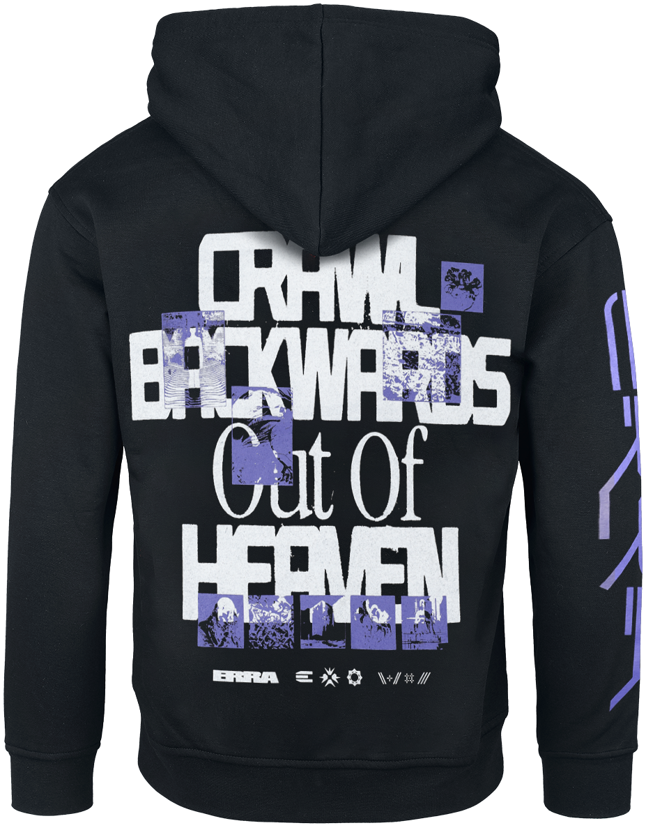 Sweat-shirt à capuche  de Erra - Crawl Backwards - S à XXL - pour Homme - noir - Erra - View 2