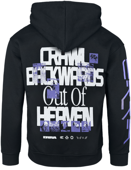 Sweat-shirt à capuche  de Erra - Crawl Backwards - S à XXL - pour Homme - noir - Erra - View 2