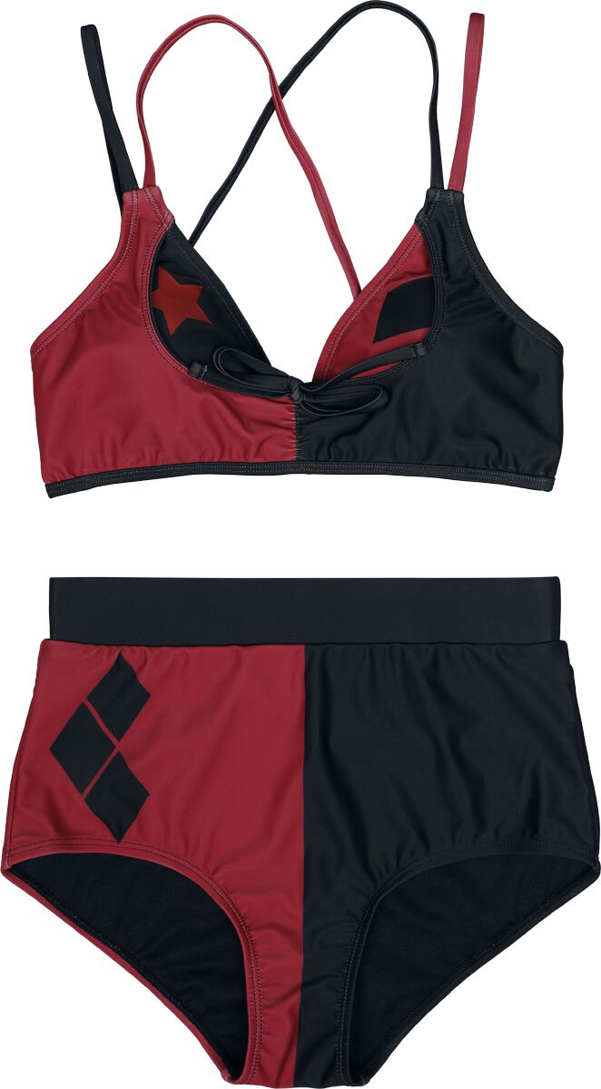 Bikini  de Batman - Harley Quinn Stars and Diamonds - S à XXL - pour Femme - rouge/noir - Batman