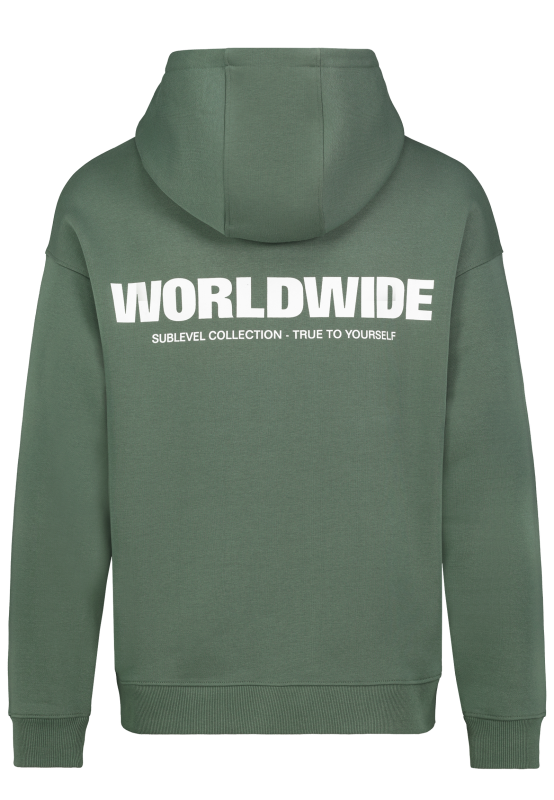 Sweat-shirt à capuche  de Sublevel - Veste en Sweat Homme - S à L - pour Homme - vert - Sublevel - View 2