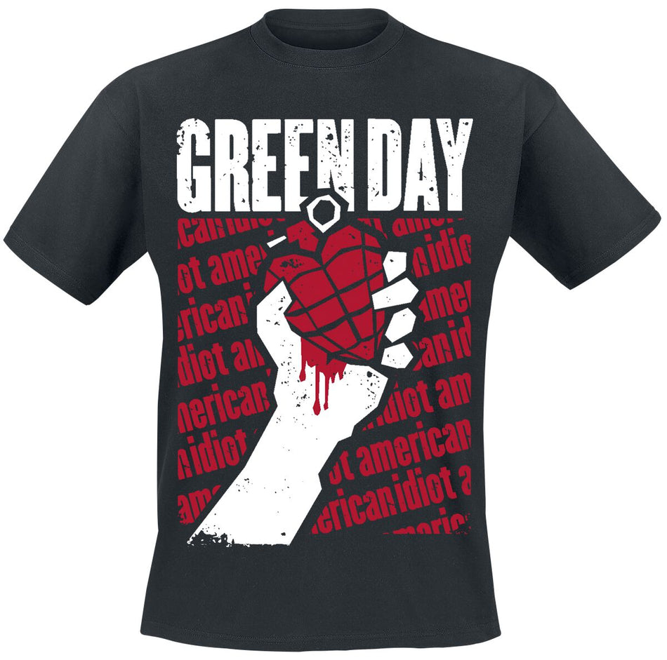 T-Shirt Manches courtes  de Green Day - Diagonal Printed - S à XXL - pour Homme - noir - green day