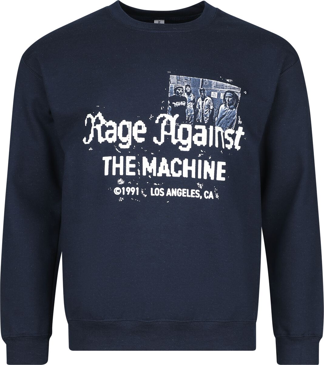 Sweat-shirt  de Rage Against The Machine - Pixelated - S à M - pour Homme - marine - Rage Against The Machine