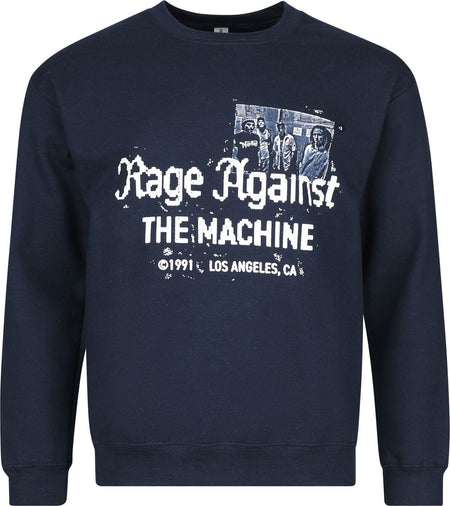 Sweat-shirt  de Rage Against The Machine - Pixelated - S à M - pour Homme - marine - Rage Against The Machine