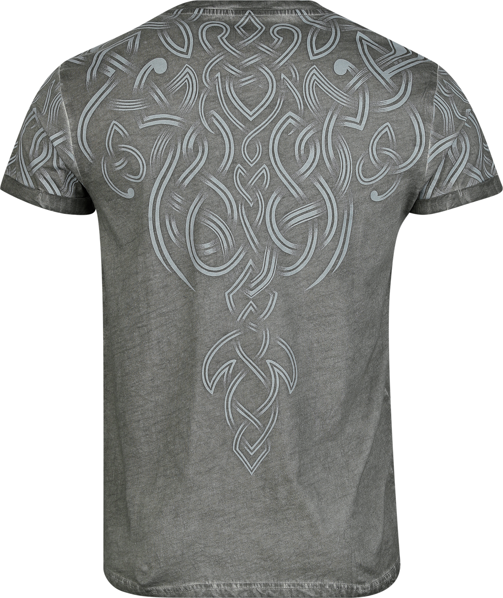 T-Shirt Manches courtes  de Black Premium by EMP - M à XXL - pour Homme - gris - Black Premium by EMP - View 2